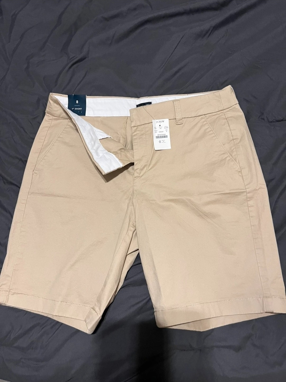J. Crew Men's Flat-Front Chino Shorts in Khaki